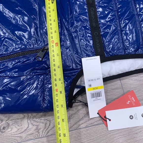 NWT🆕💗blue calvin klein mens puffer gilet Size M - Picture 8 of 11